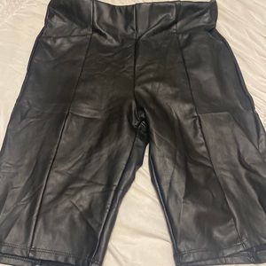 Leather Biker shorts